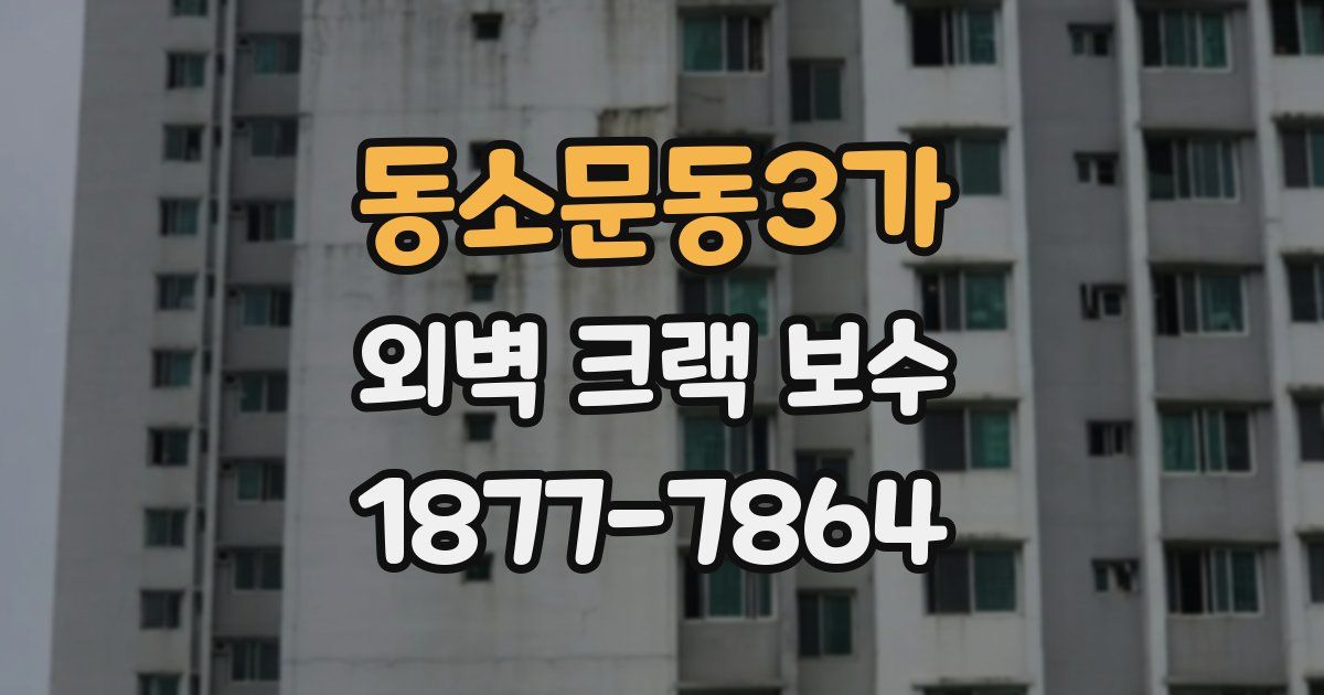 동소문동3가 외벽 크랙 보수