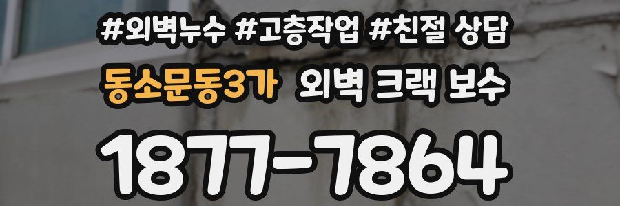 동소문동3가 외벽 크랙 보수