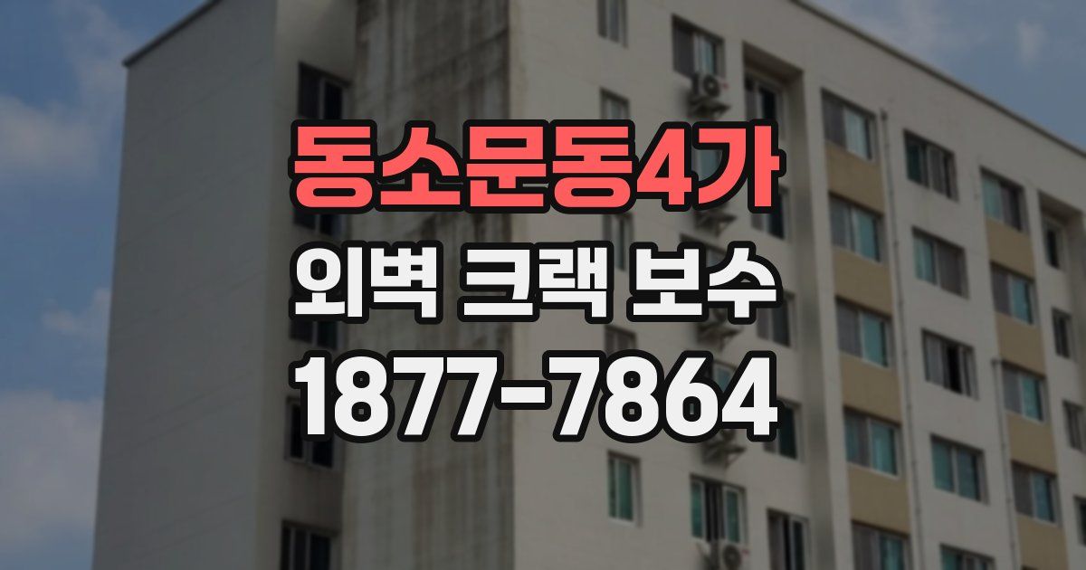 동소문동4가 외벽 크랙 보수