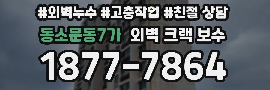 동소문동7가 외벽 크랙 보수