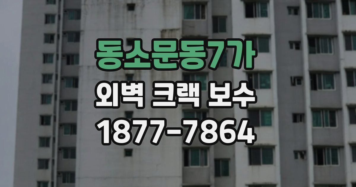 동소문동7가 외벽 크랙 보수