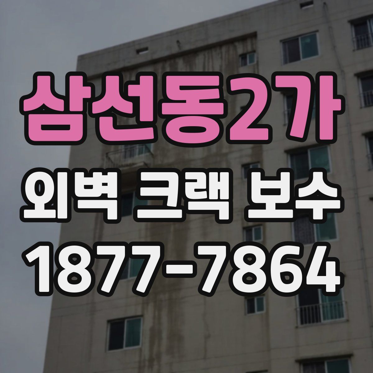 삼선동2가 외벽 크랙 보수