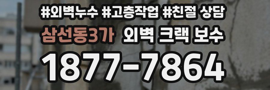 삼선동3가 외벽 크랙 보수