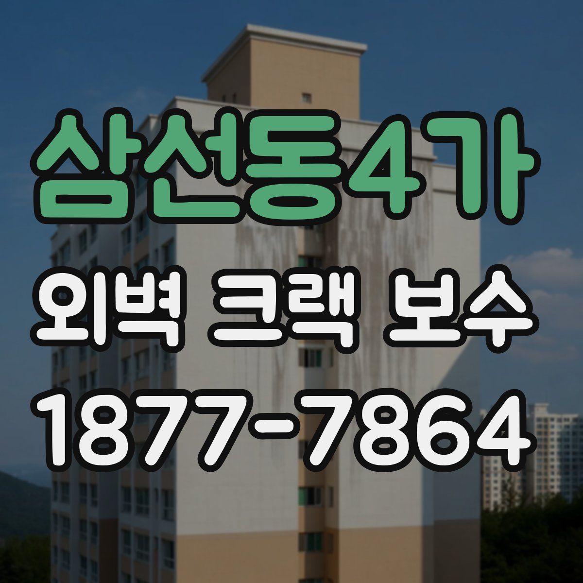 삼선동4가 외벽 크랙 보수