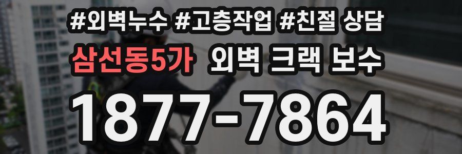 삼선동5가 외벽 크랙 보수
