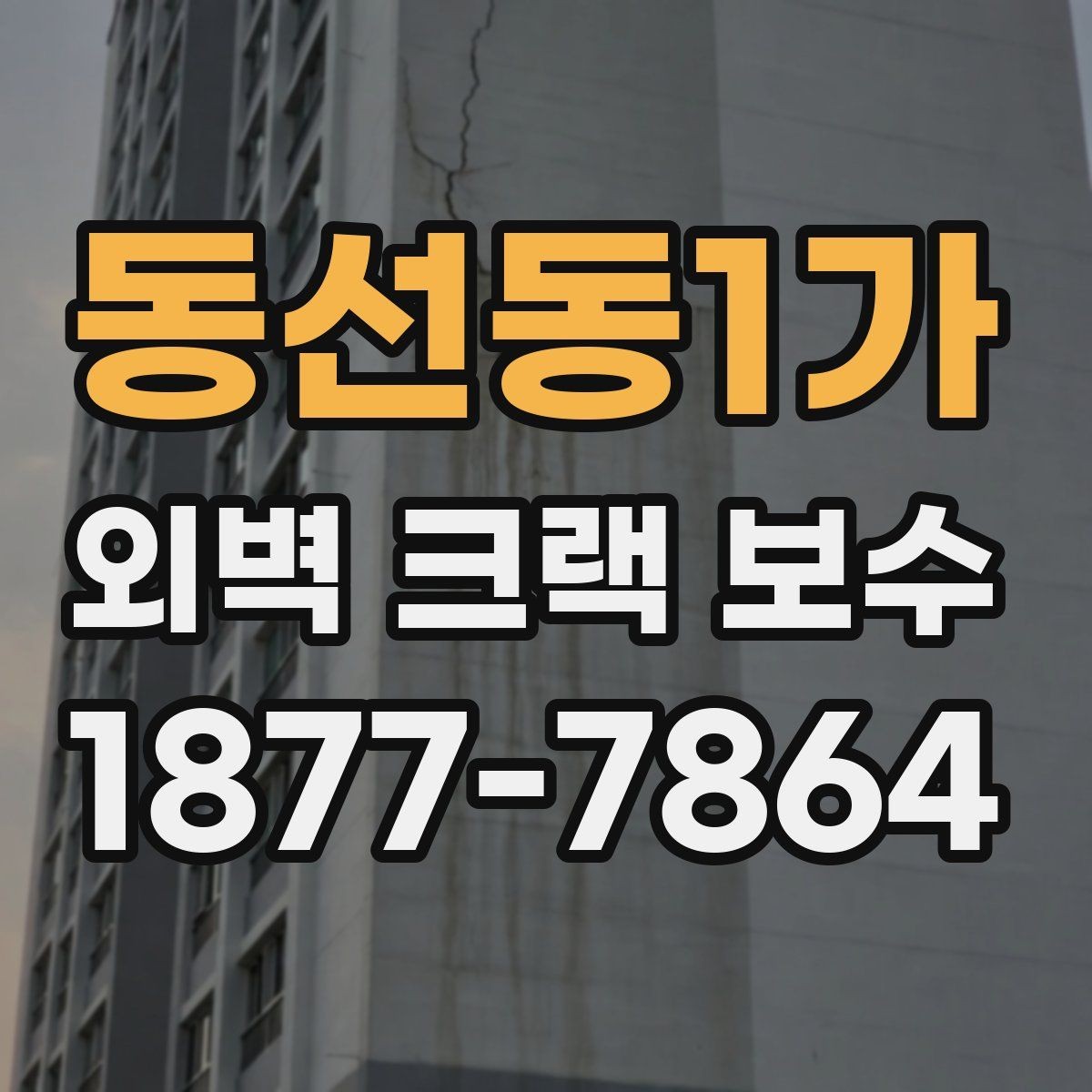 동선동1가 외벽 크랙 보수 공사 전 준비해야 할 것들