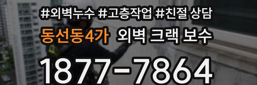 동선동4가 외벽 크랙 보수