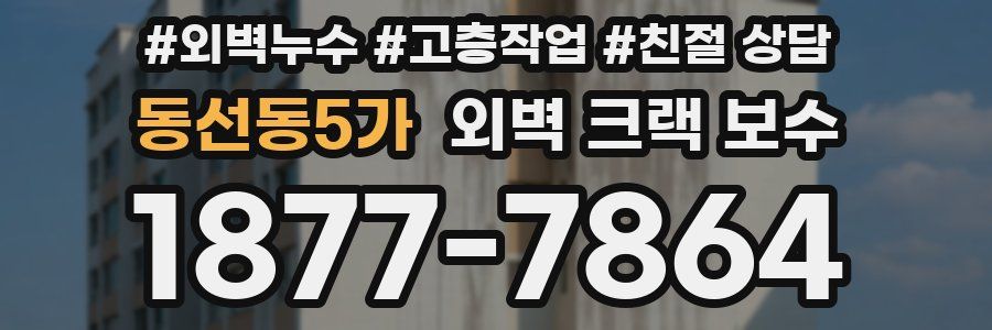 동선동5가 외벽 크랙 보수