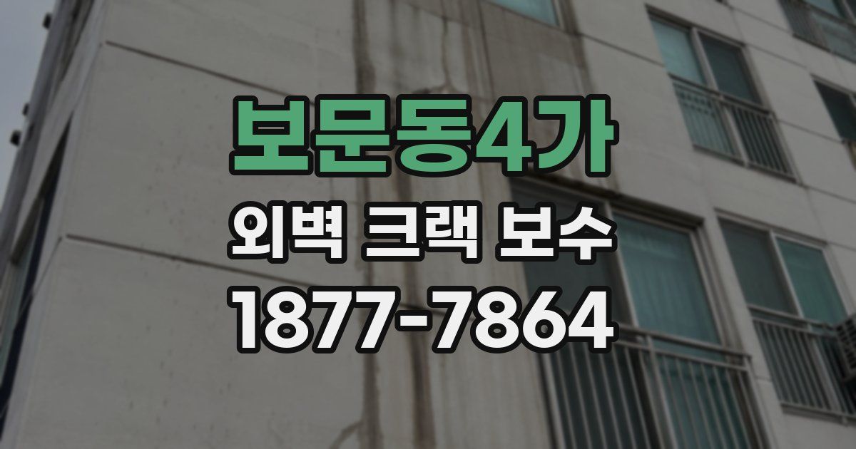 보문동4가 외벽 크랙 보수
