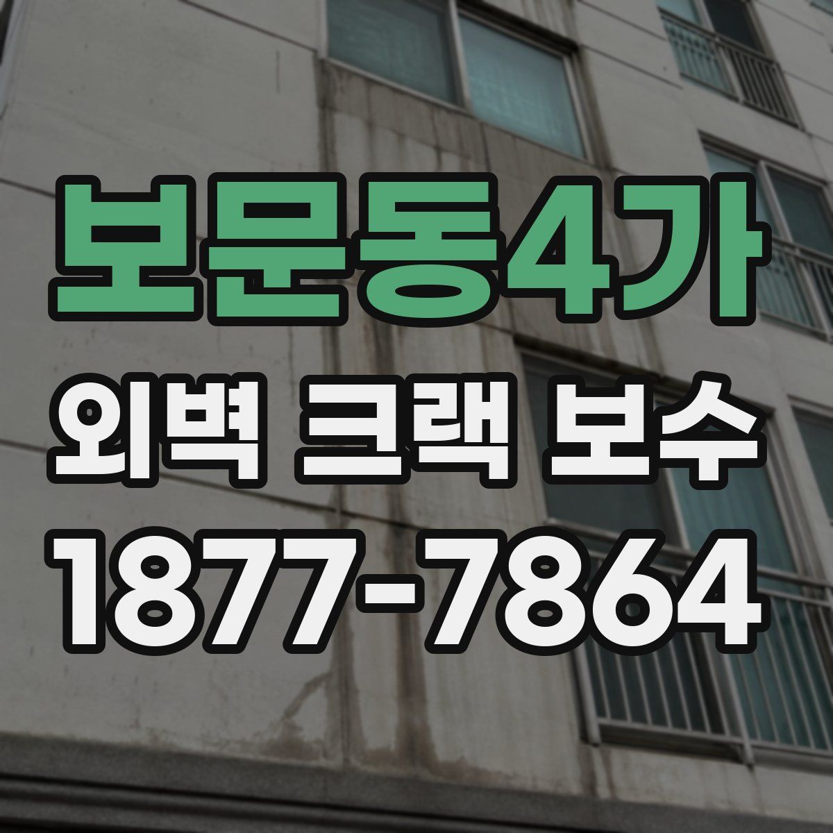보문동4가 외벽 크랙 보수