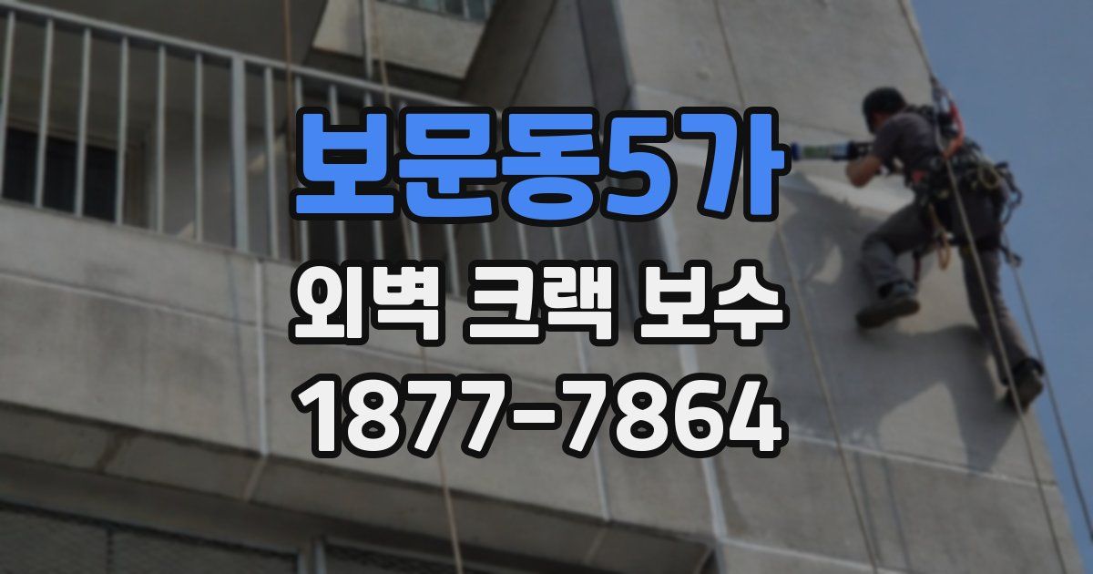 보문동5가 외벽 크랙 보수