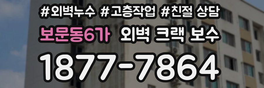 보문동6가 외벽 크랙 보수