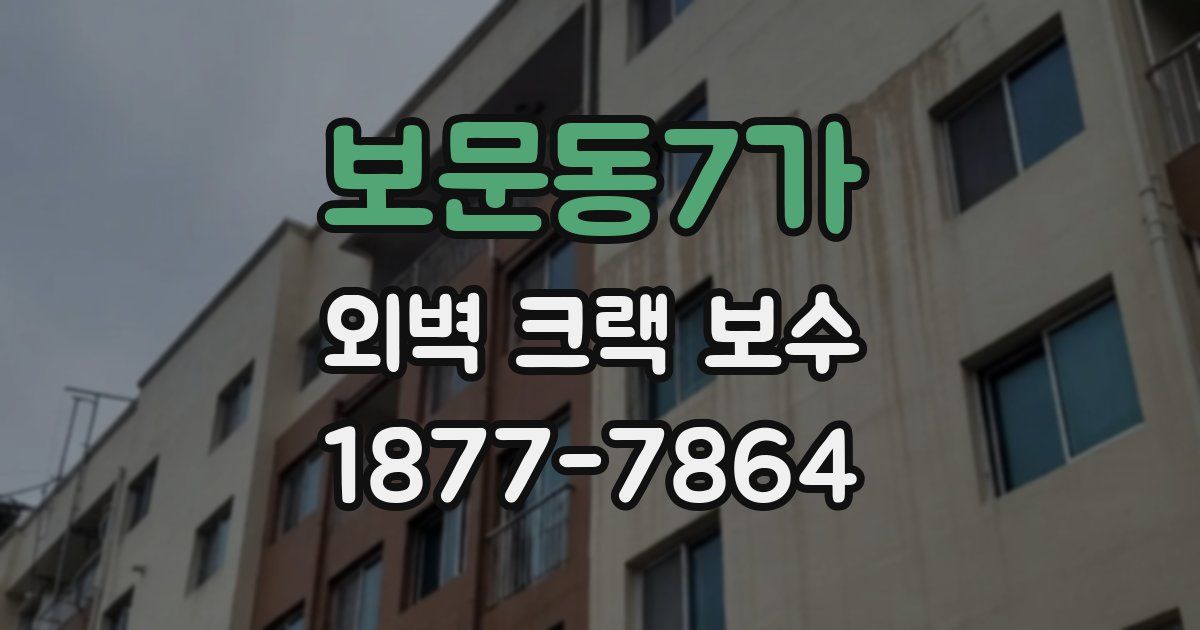 보문동7가 외벽 크랙 보수