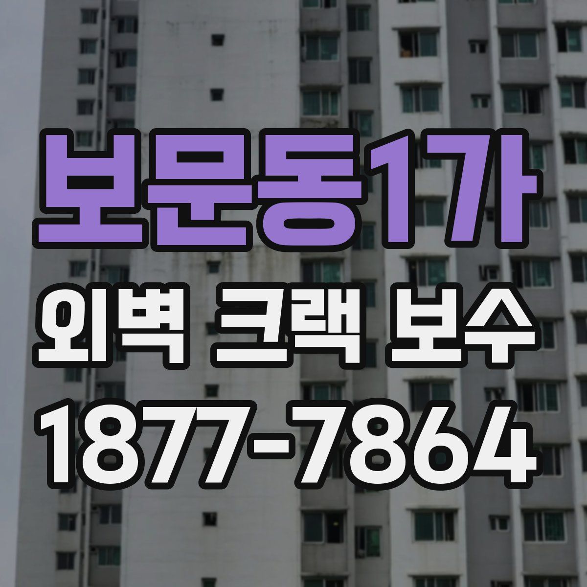 보문동1가 외벽 크랙 보수