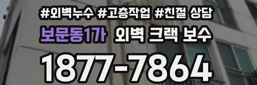 보문동1가 외벽 크랙 보수