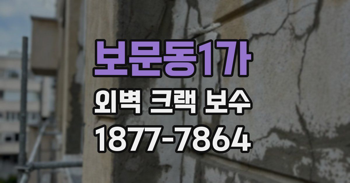 보문동1가 외벽 크랙 보수