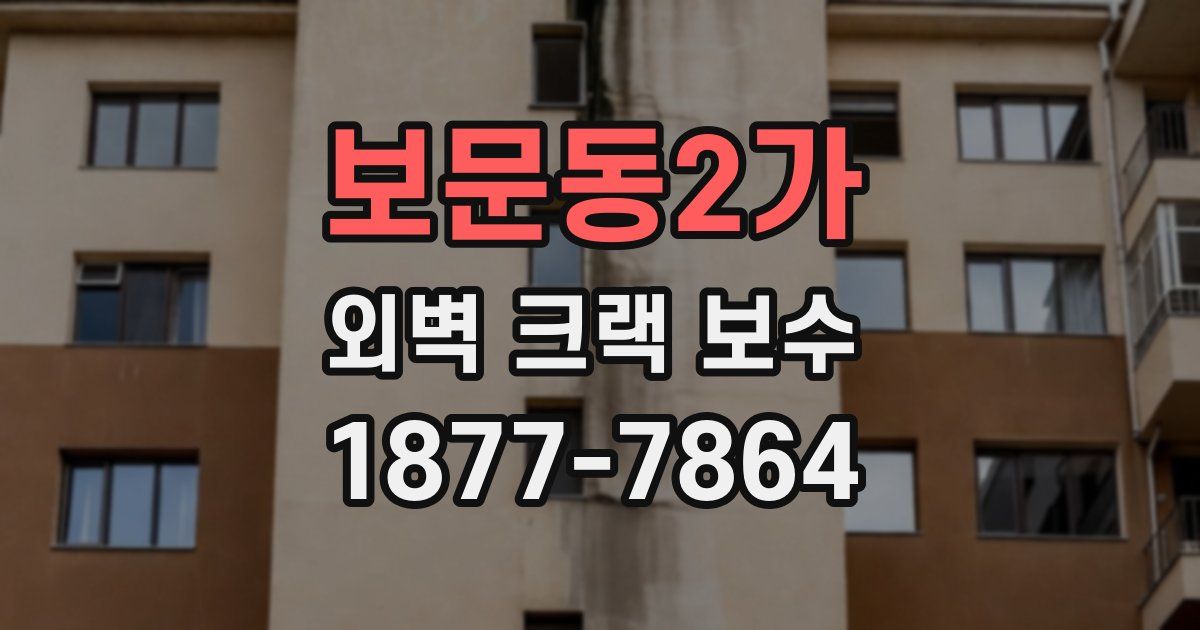보문동2가 외벽 크랙 보수