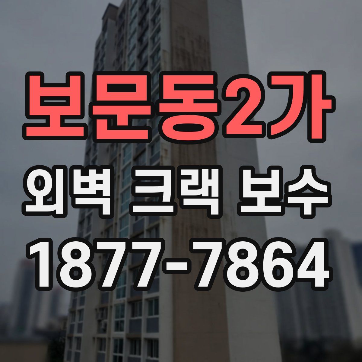 보문동2가 외벽 크랙 보수