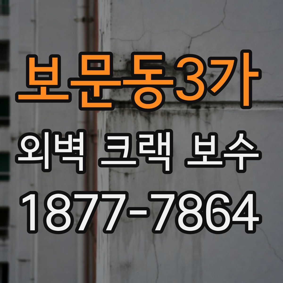 보문동3가 외벽 크랙 보수