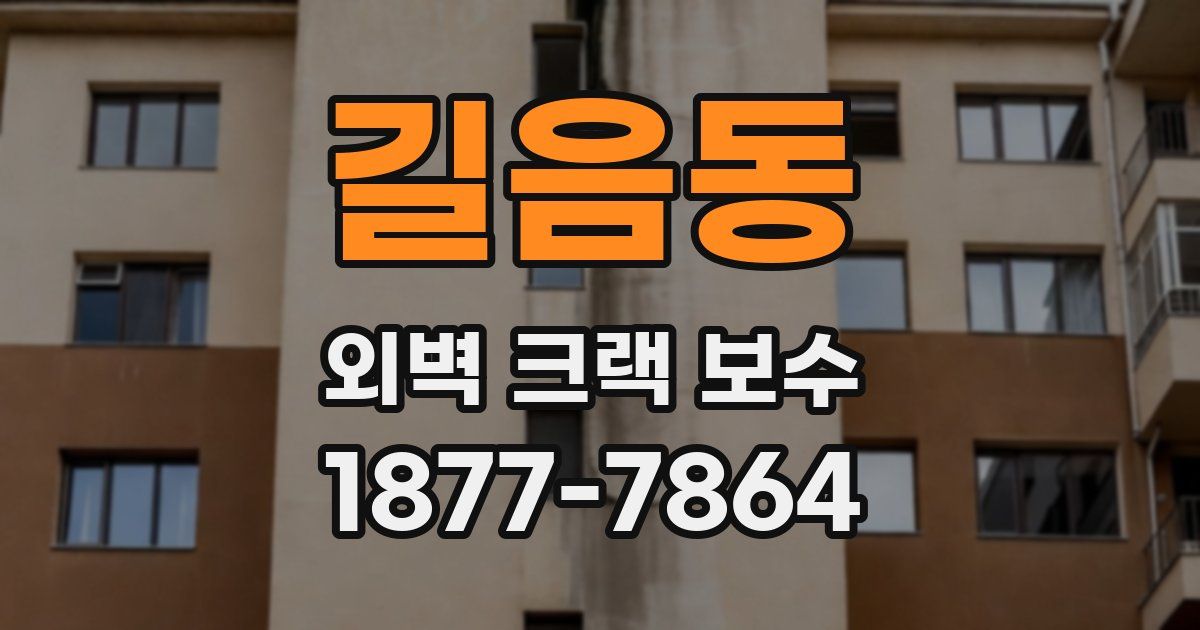 길음동 외벽 크랙 보수