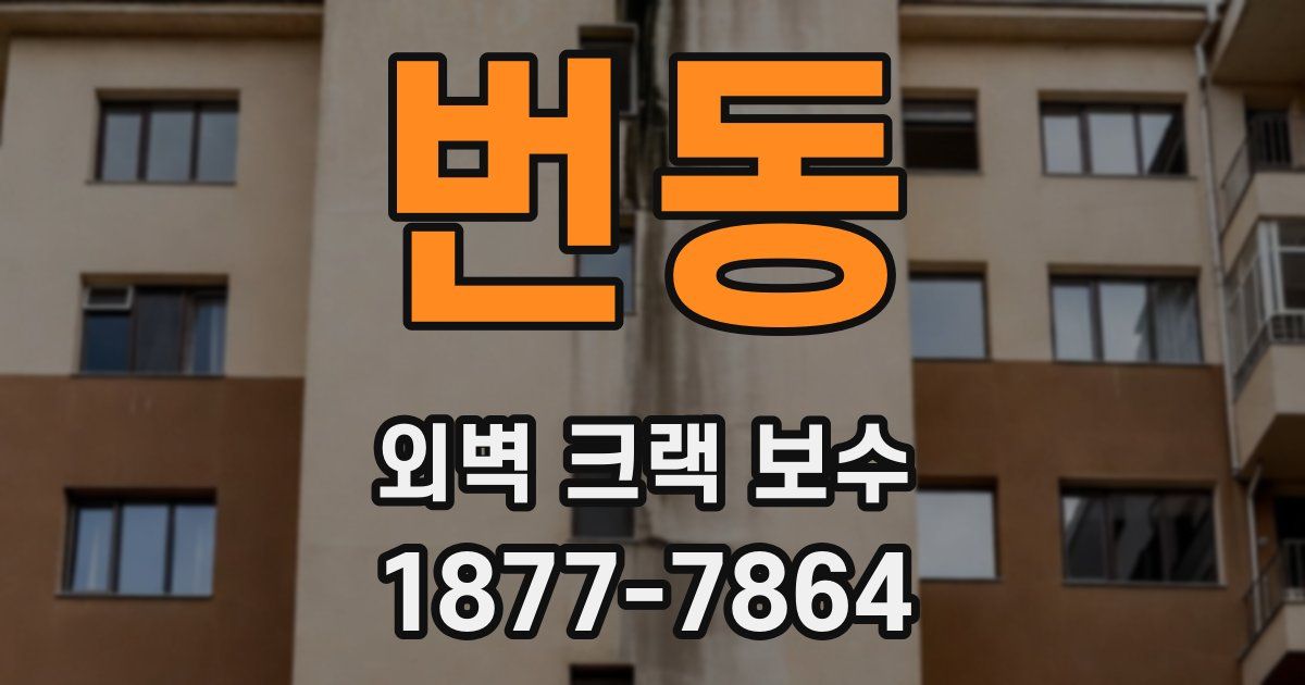 번동 외벽 크랙 보수