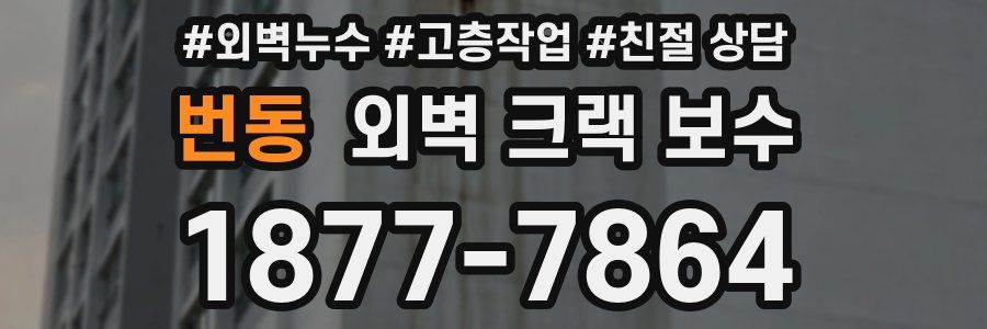 번동 외벽 크랙 보수
