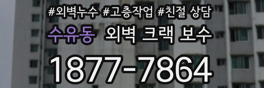 수유동 외벽 크랙 보수
