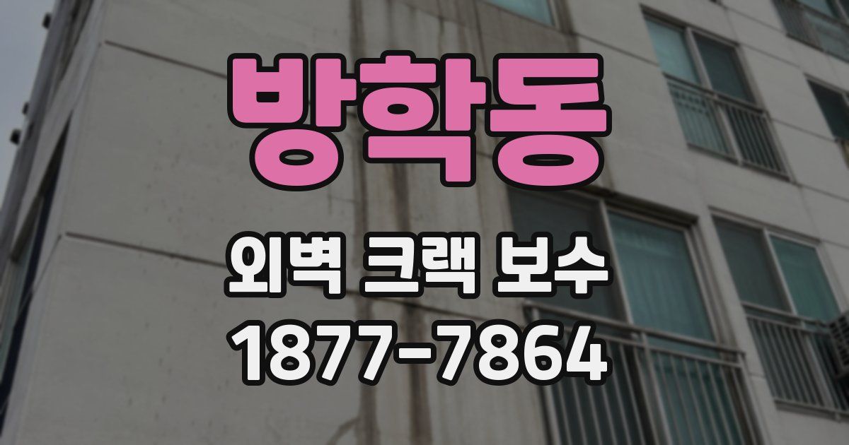 방학동 외벽 크랙 보수