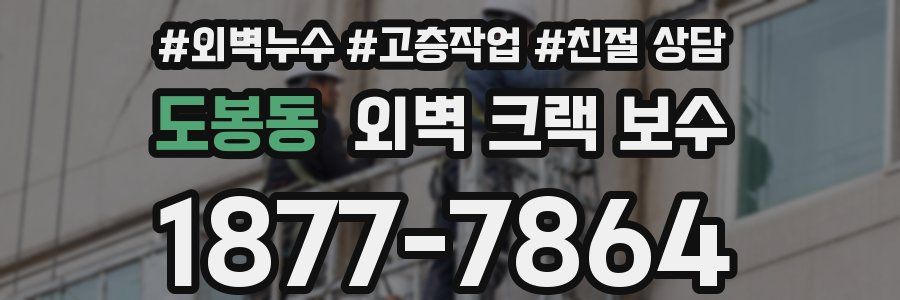 도봉동 외벽 크랙 보수