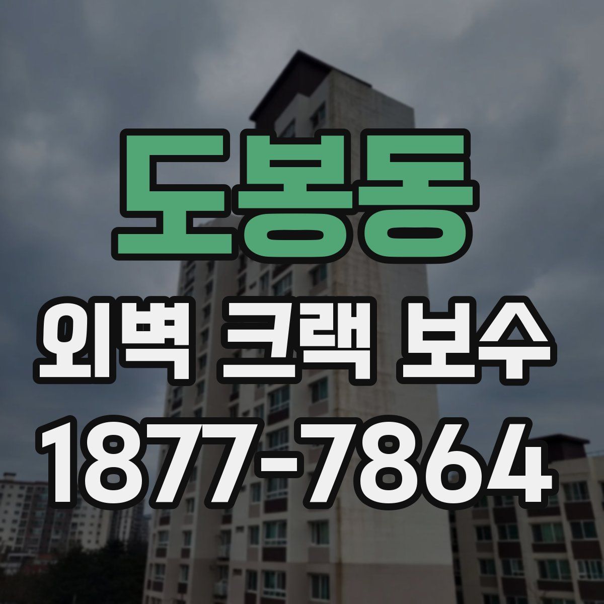 도봉동 외벽 크랙 보수