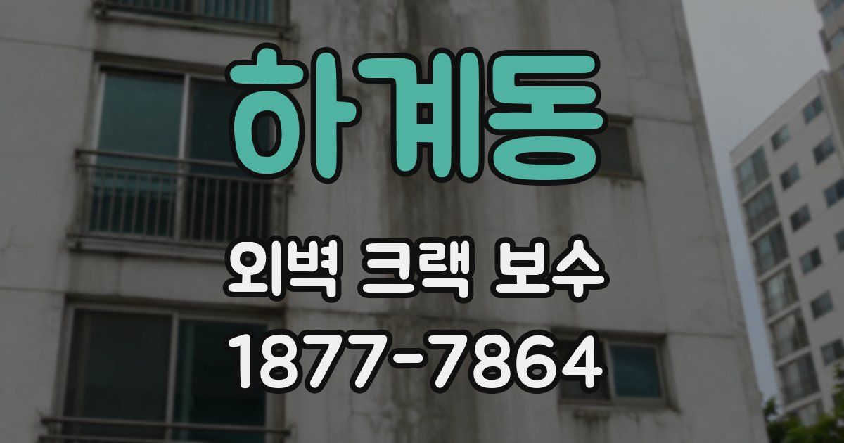하계동 외벽 크랙 보수