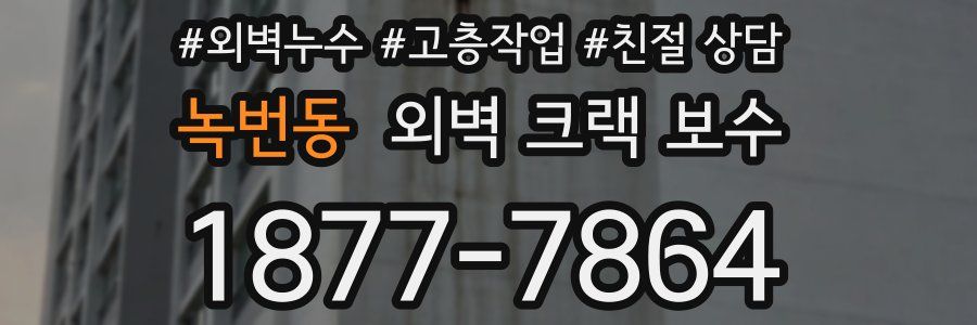 녹번동 외벽 크랙 보수