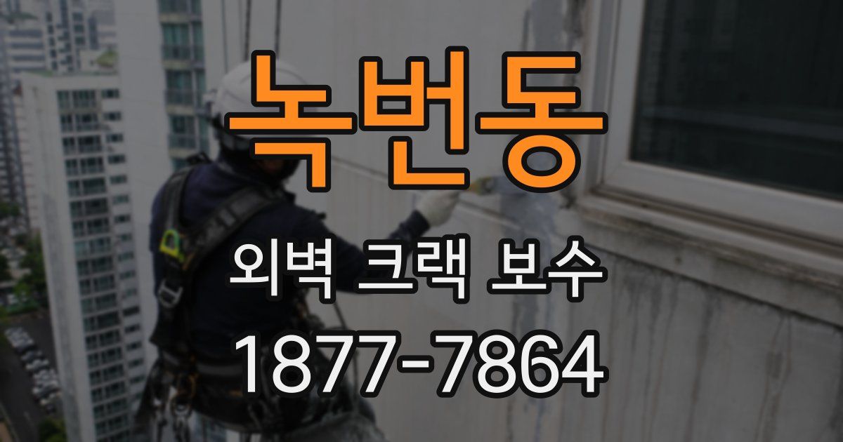 녹번동 외벽 크랙 보수