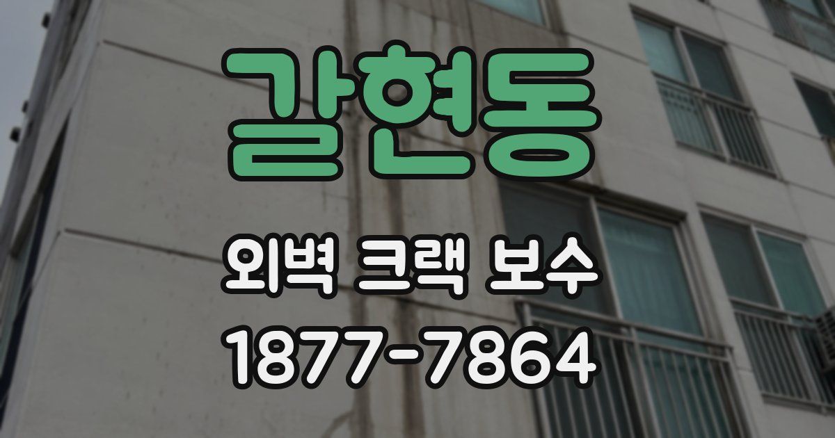 갈현동 외벽 크랙 보수