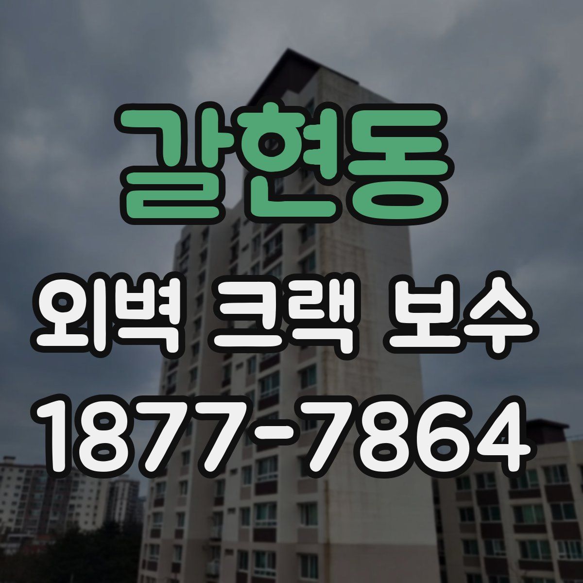 갈현동 외벽 크랙 보수