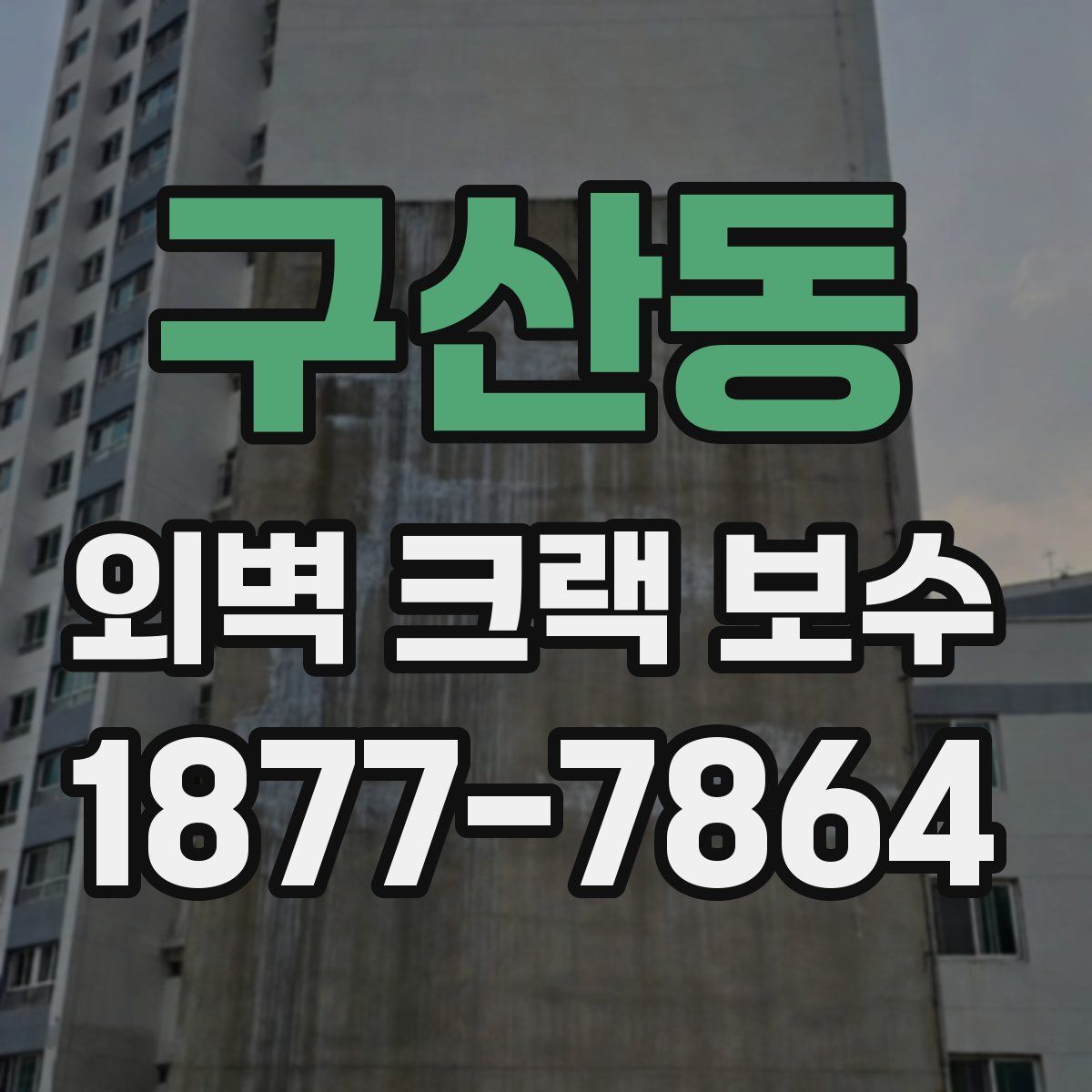 구산동 외벽 크랙 보수