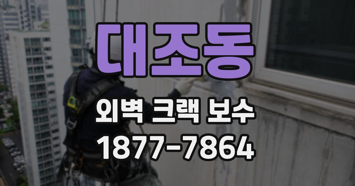 대조동 외벽 크랙 보수