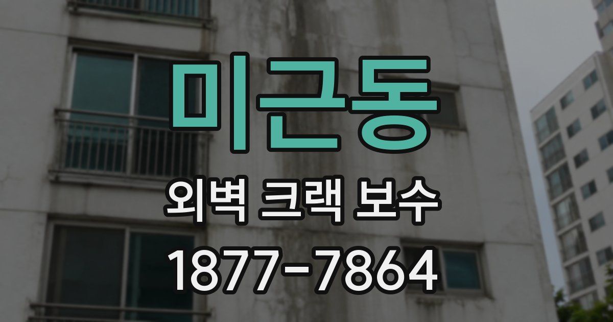 미근동 외벽 크랙 보수