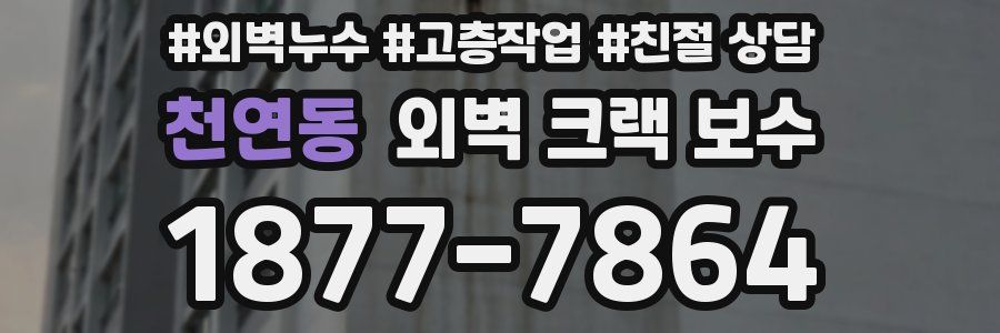 천연동 외벽 크랙 보수