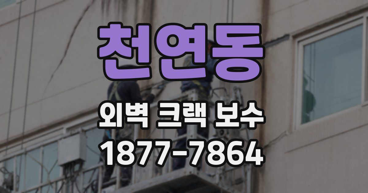 천연동 외벽 크랙 보수