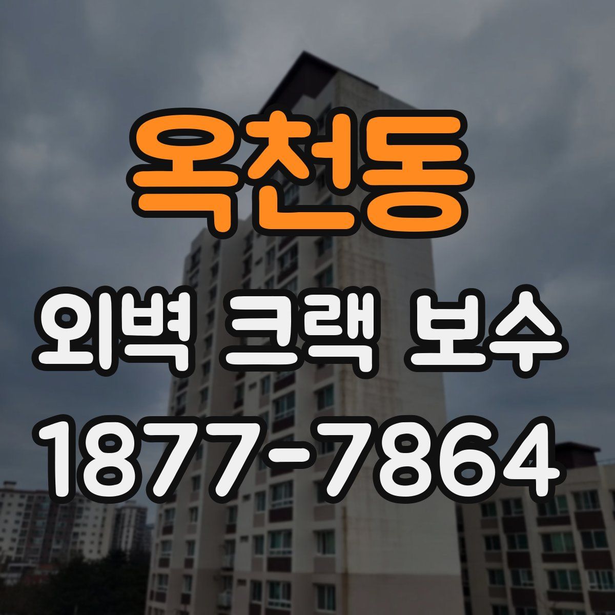 옥천동 외벽 크랙 보수