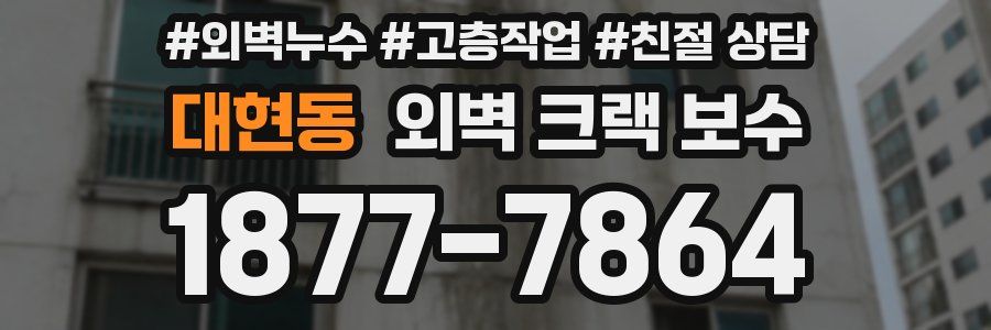 대현동 외벽 크랙 보수