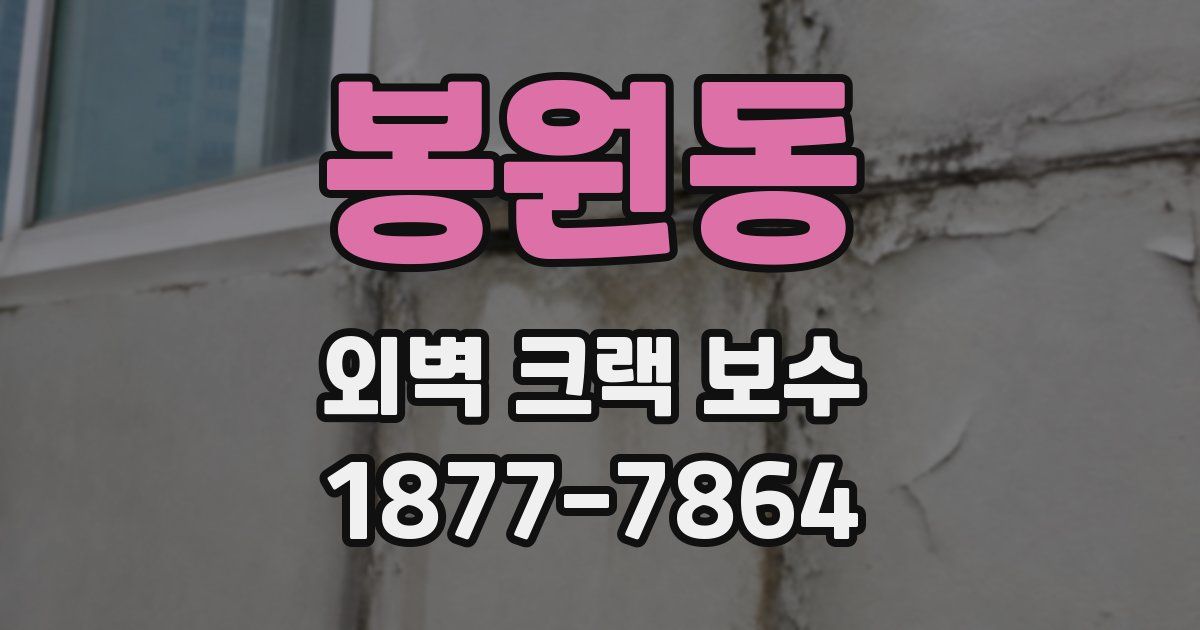 봉원동 외벽 크랙 보수