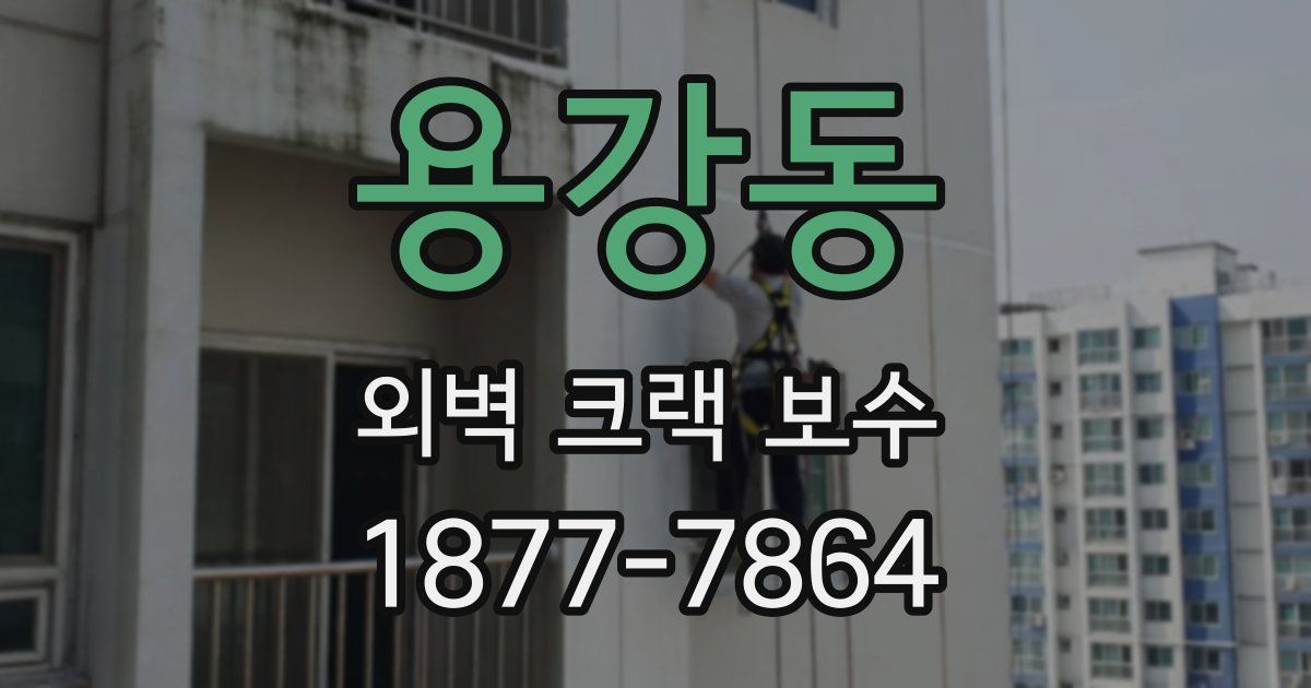 용강동 외벽 크랙 보수
