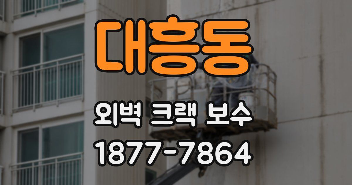 대흥동 외벽 크랙 보수