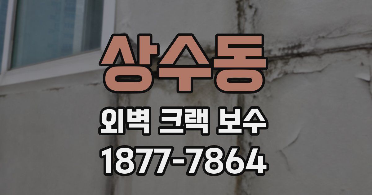 상수동 외벽 크랙 보수