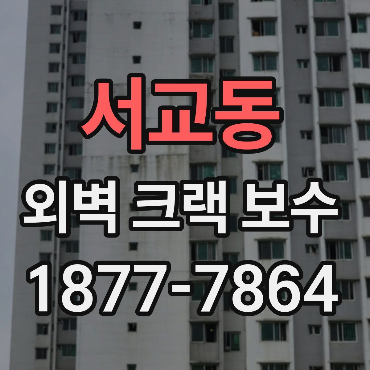 서교동 외벽 크랙 보수