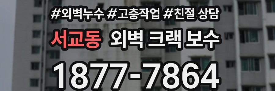 서교동 외벽 크랙 보수