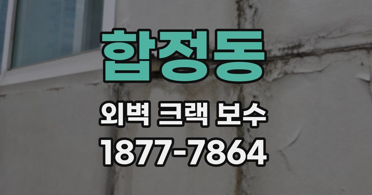 합정동 외벽 크랙 보수