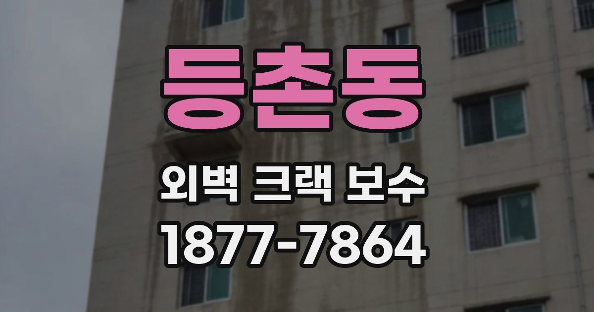 등촌동 외벽 크랙 보수